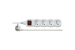 Přívod prodlužovací, 3m / 250V, 4 zásuvky s vypínačem